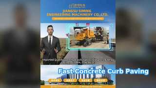 Three-Track Slipform Paver for Concrete Curbs, Drainage Ditches